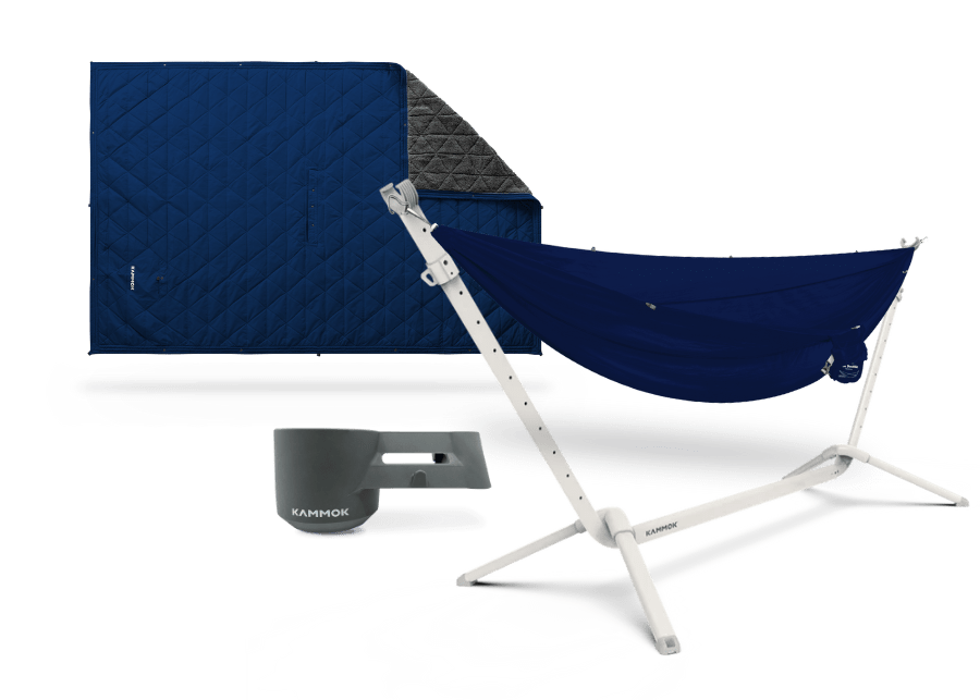 Kammok The Cozy Camper Limestone White / Midnight Blue / Midnight Blue