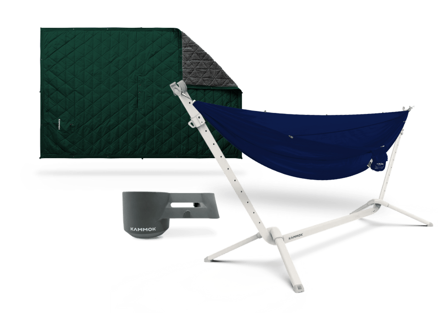 Kammok The Cozy Camper Limestone White / Midnight Blue / Pine Green