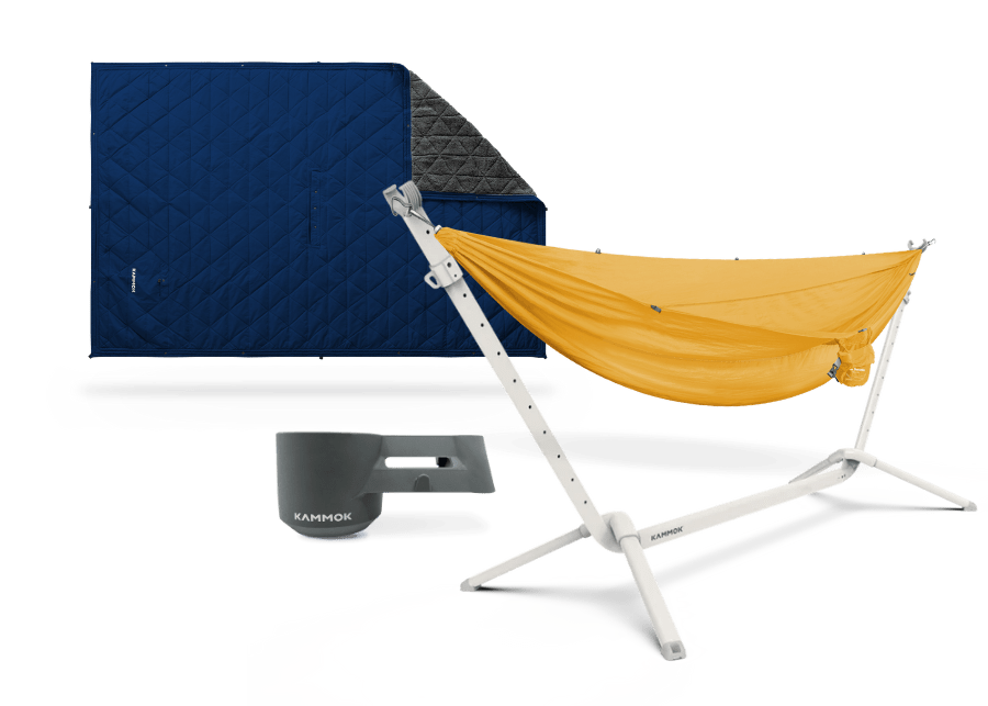 Kammok The Cozy Camper Limestone White / Sunflower Gold / Midnight Blue