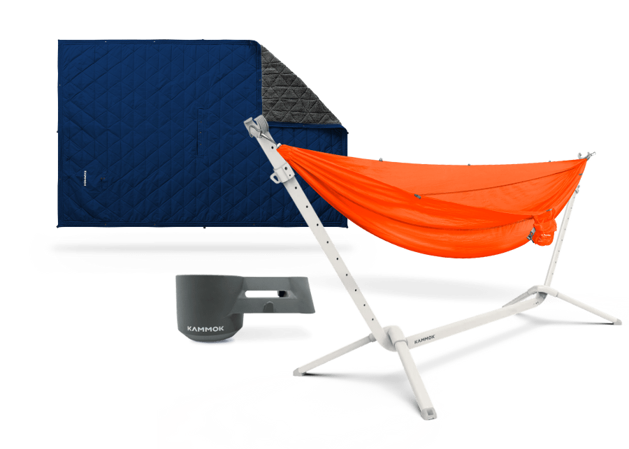 Kammok The Cozy Camper Limestone White / Ember Orange / Midnight Blue