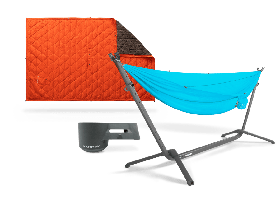 Kammok The Cozy Camper Granite Gray / Sky Blue / Ember Orange
