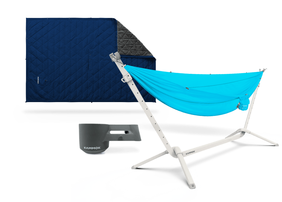 Kammok The Cozy Camper Limestone White / Sky Blue / Midnight Blue