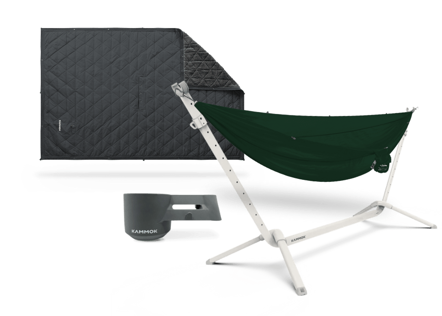 Kammok The Cozy Camper Limestone White / Pine Green / Granite Gray