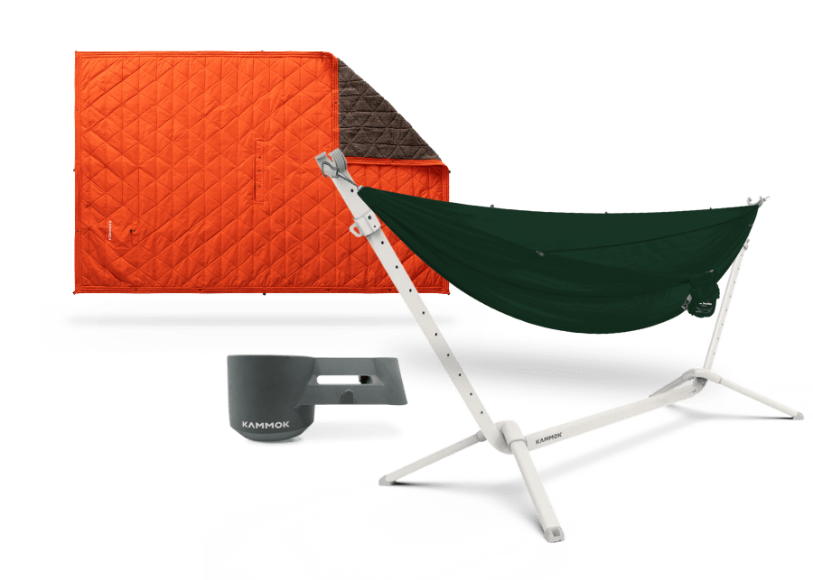 Kammok The Cozy Camper Limestone White / Pine Green / Ember Orange
