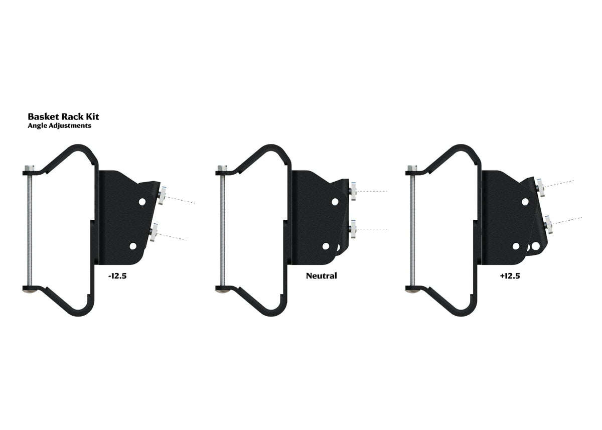 Kammok Crosswing Basket Mount Kit Angle Adjustments.