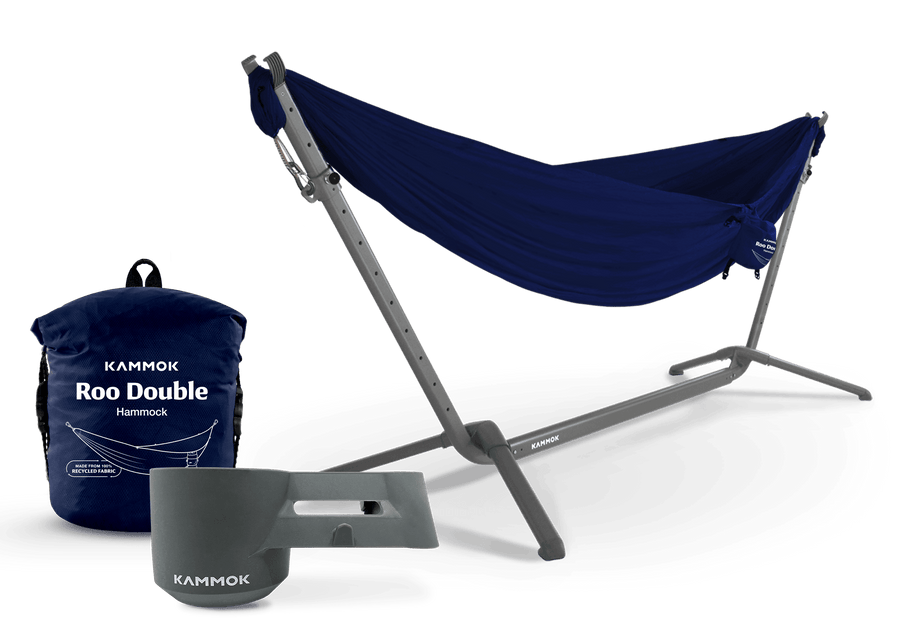 Kammok Bundle Swiftlet Hammock Stand Bundle Granite Gray / Midnight Blue