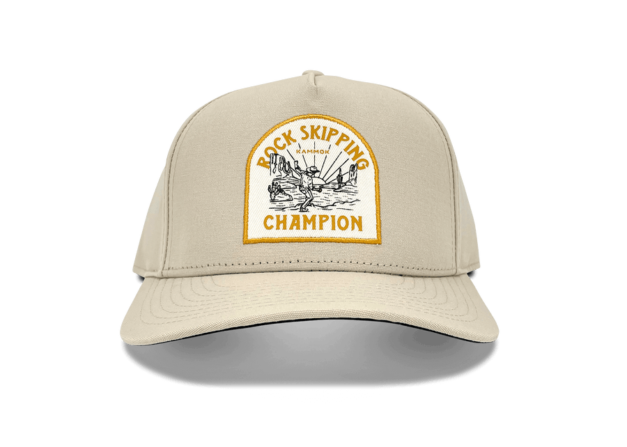 Kammok Apparel Rock Skipping Champion Hat Sand White