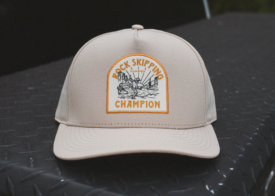 Kammok Apparel Rock Skipping Champion Hat Sand White