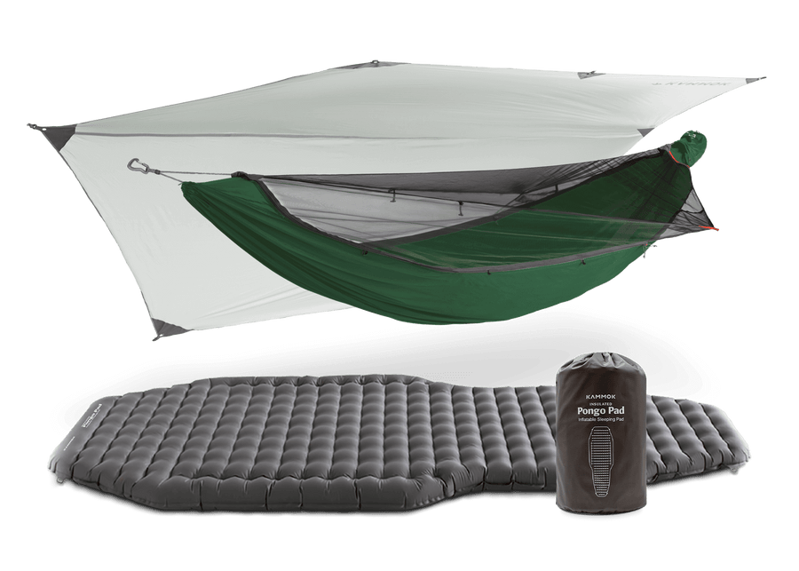 Kammok Bundle Camping Hammock Bundle Recycled Pine Green