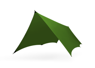 Studio Image of Kammok Weather Shelter Kuhli UL Moss Green