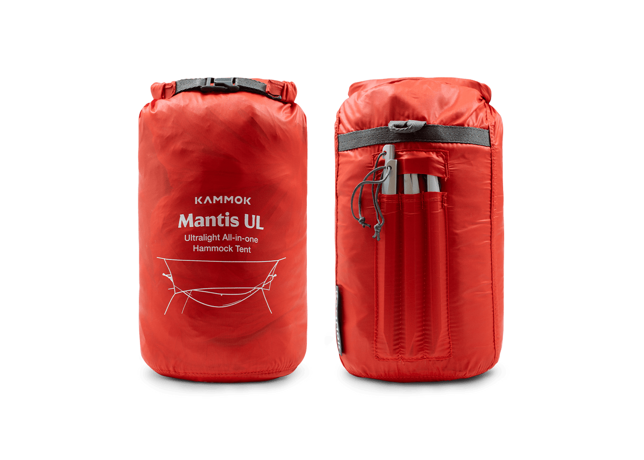 Studio Image of Kammok Hammock Mantis UL in storage bag.