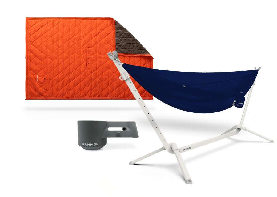 Kammok The Cozy Camper Limestone White / Midnight Blue / Ember Orange