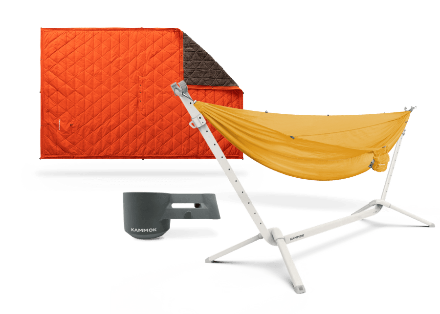 Kammok The Cozy Camper Limestone White / Sunflower Gold / Ember Orange