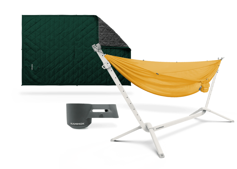 Kammok The Cozy Camper Limestone White / Sunflower Gold / Pine Green