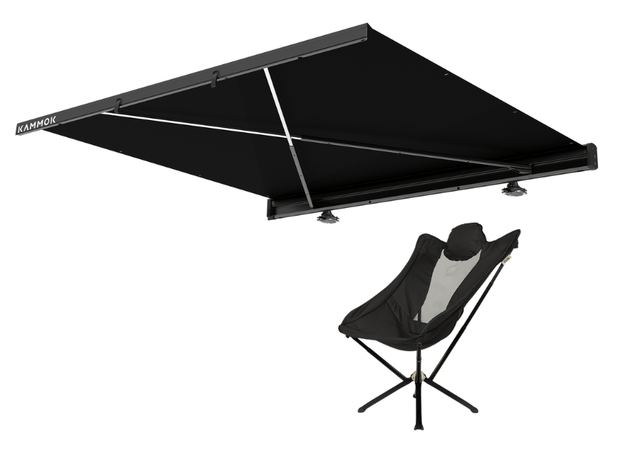 Kammok Crosswing 7ft & EpiQ Chair Bundle Charcoal Gray