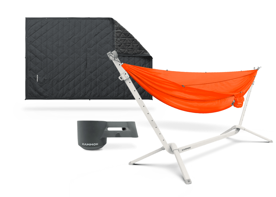 Kammok The Cozy Camper Limestone White / Ember Orange / Granite Gray