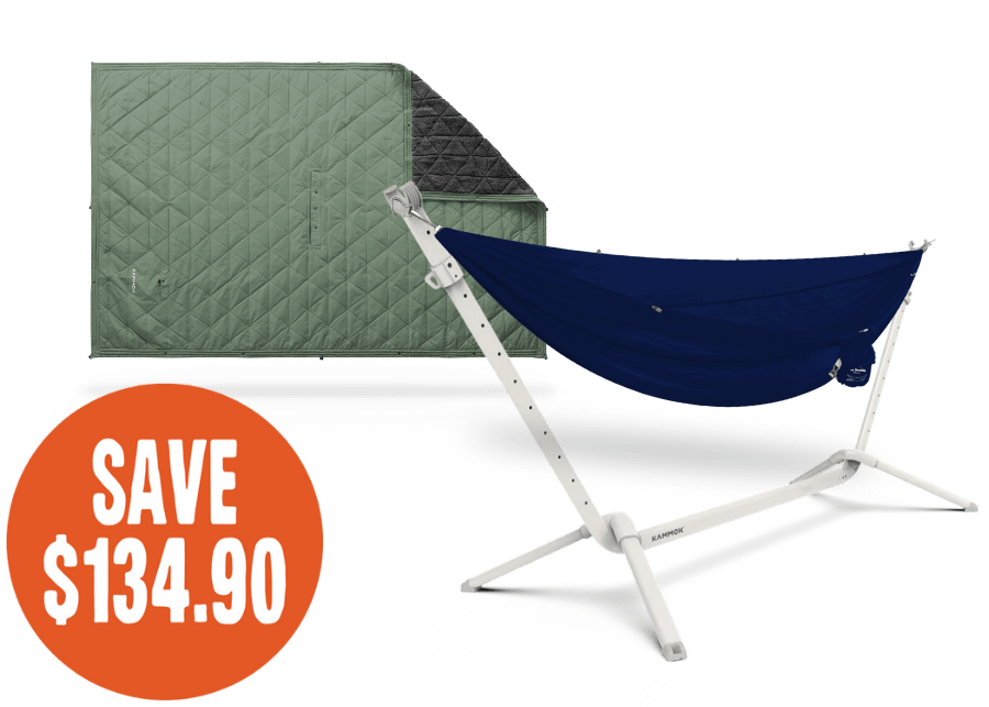 Kammok The Cozy Camper Limestone White / Midnight Blue / Coastal Green