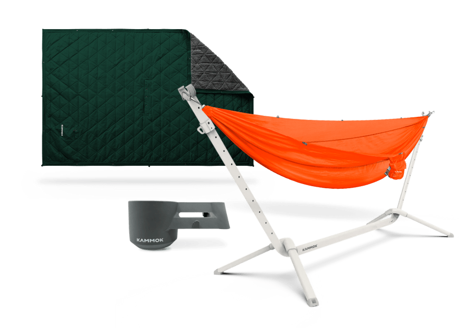 Kammok The Cozy Camper Limestone White / Ember Orange / Pine Green