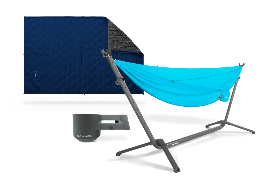 Kammok The Cozy Camper Granite Gray / Sky Blue / Midnight Blue