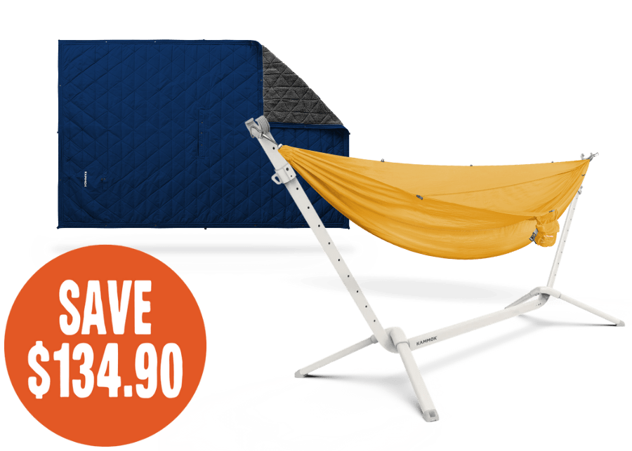 Kammok The Cozy Camper Limestone White / Sunflower Gold / Midnight Blue