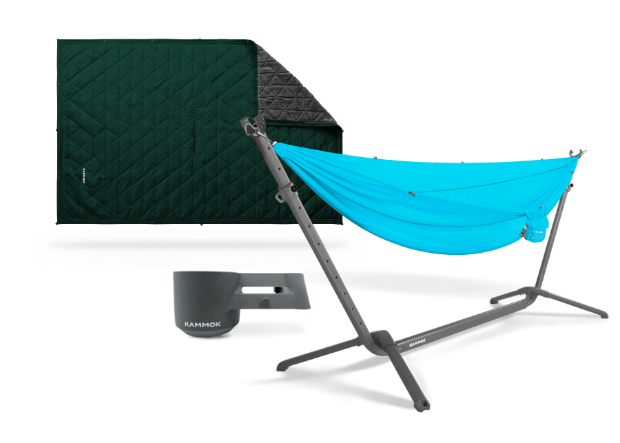 Kammok The Cozy Camper Granite Gray / Sky Blue / Pine Green