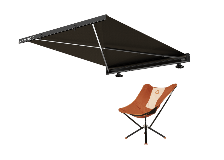 Kammok Crosswing 5ft & MystiQ Chair Bundle Charcoal Gray / Burnt Orange