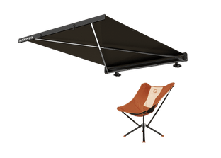 Kammok Crosswing 5ft & MystiQ Chair Bundle Charcoal Gray / Burnt Orange