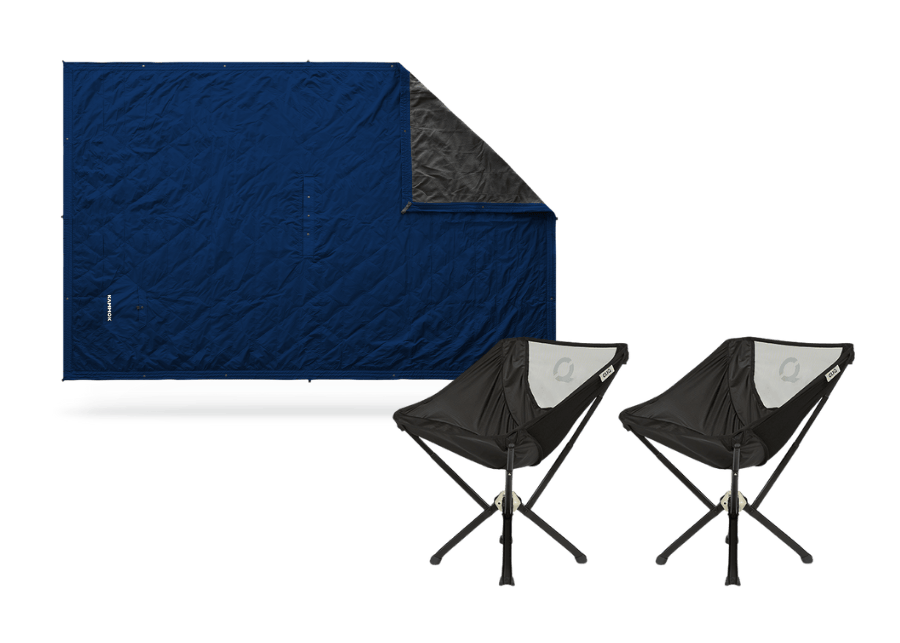 Kammok ClassiQ Chairs & Field Blanket Bundle Midnight Blue