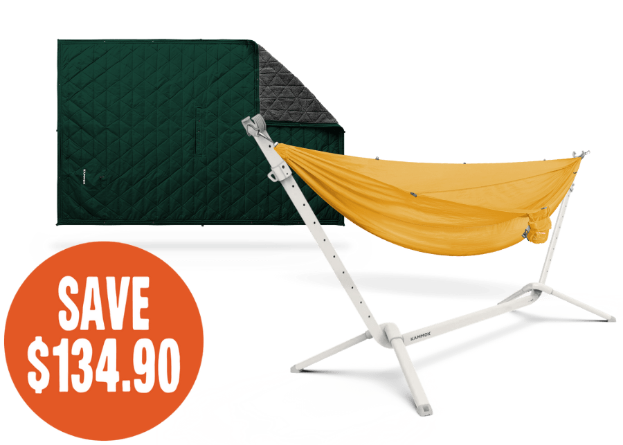 Kammok The Cozy Camper Limestone White / Sunflower Gold / Pine Green