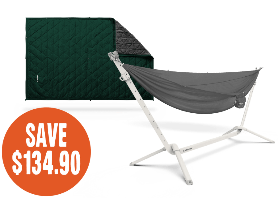 Kammok The Cozy Camper Limestone White / Granite Gray / Pine Green