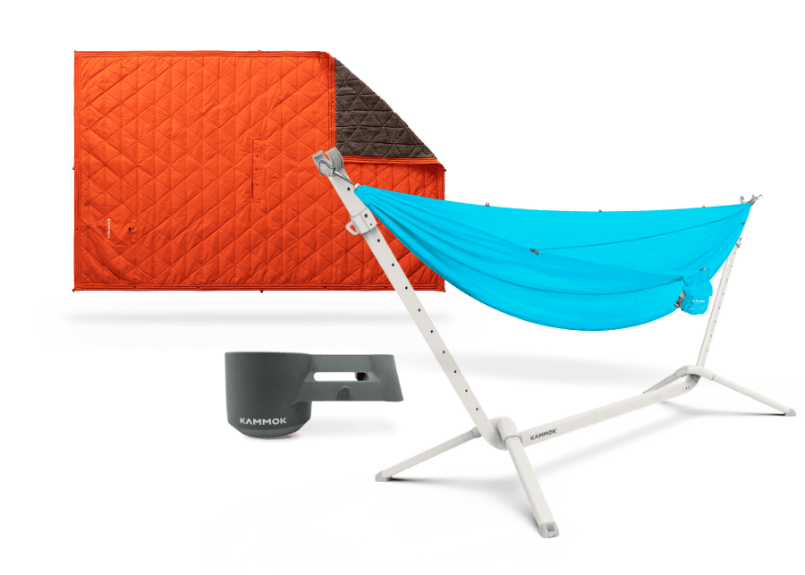 Kammok The Cozy Camper Limestone White / Sky Blue / Ember Orange
