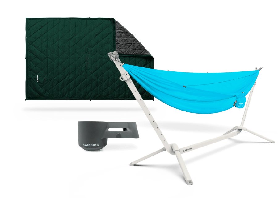 Kammok The Cozy Camper Limestone White / Sky Blue / Pine Green