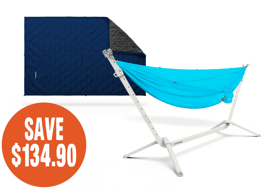 Kammok The Cozy Camper Limestone White / Sky Blue / Midnight Blue