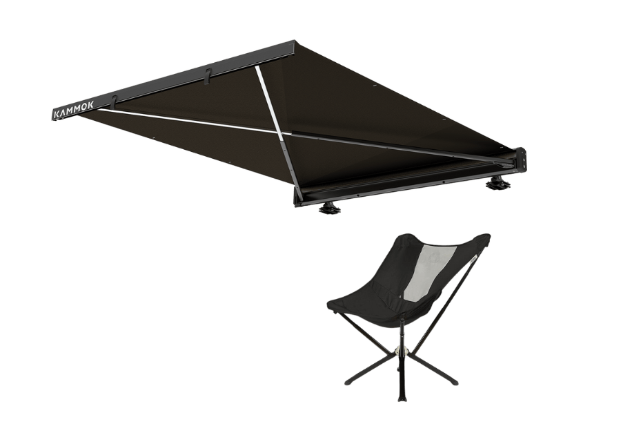 Kammok Crosswing 5ft & MystiQ Chair Bundle Charcoal Gray / Black Beauty