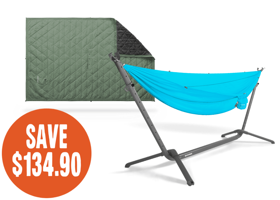 Kammok The Cozy Camper Granite Gray / Sky Blue / Coastal Green