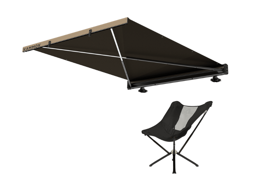 Kammok Crosswing 5ft & MystiQ Chair Bundle Desert Tan / Black Beauty