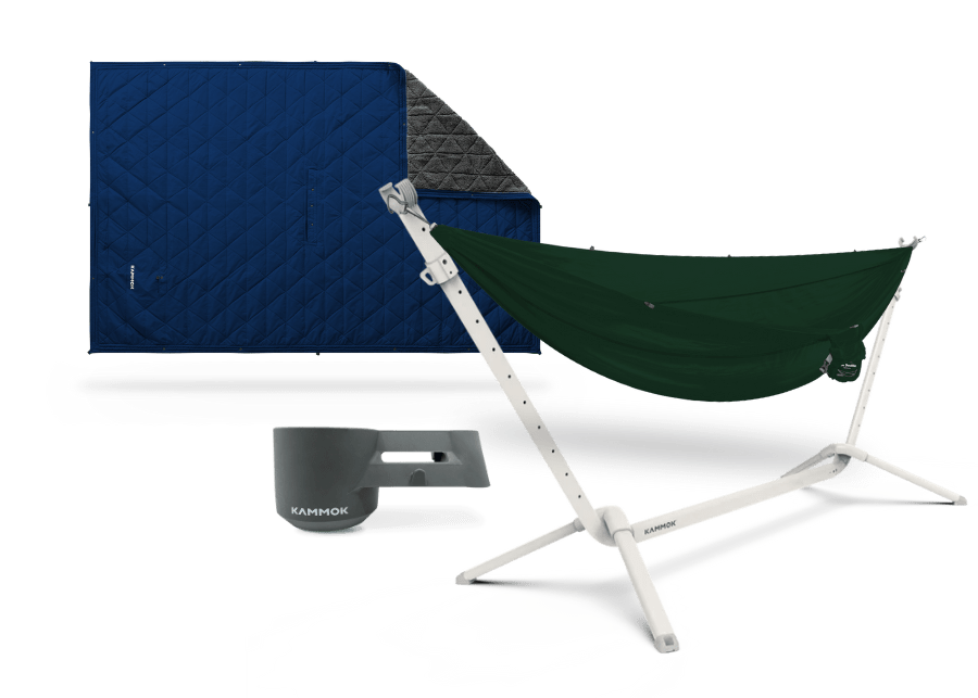 Kammok The Cozy Camper Limestone White / Pine Green / Midnight Blue