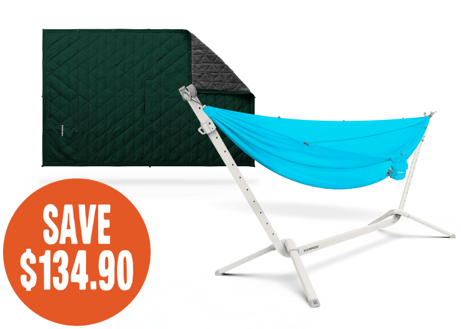 Kammok The Cozy Camper Limestone White / Sky Blue / Pine Green