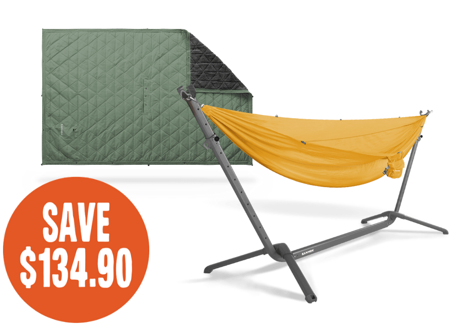 Kammok The Cozy Camper Granite Gray / Sunflower Gold / Coastal Green