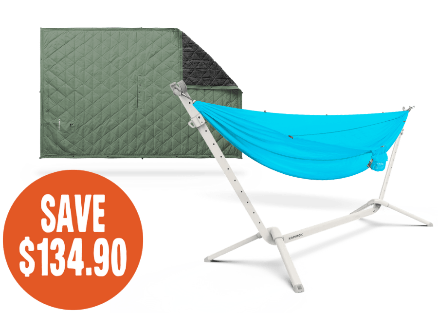 Kammok The Cozy Camper Limestone White / Sky Blue / Coastal Green