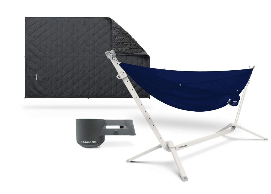 Kammok The Cozy Camper Limestone White / Midnight Blue / Granite Gray