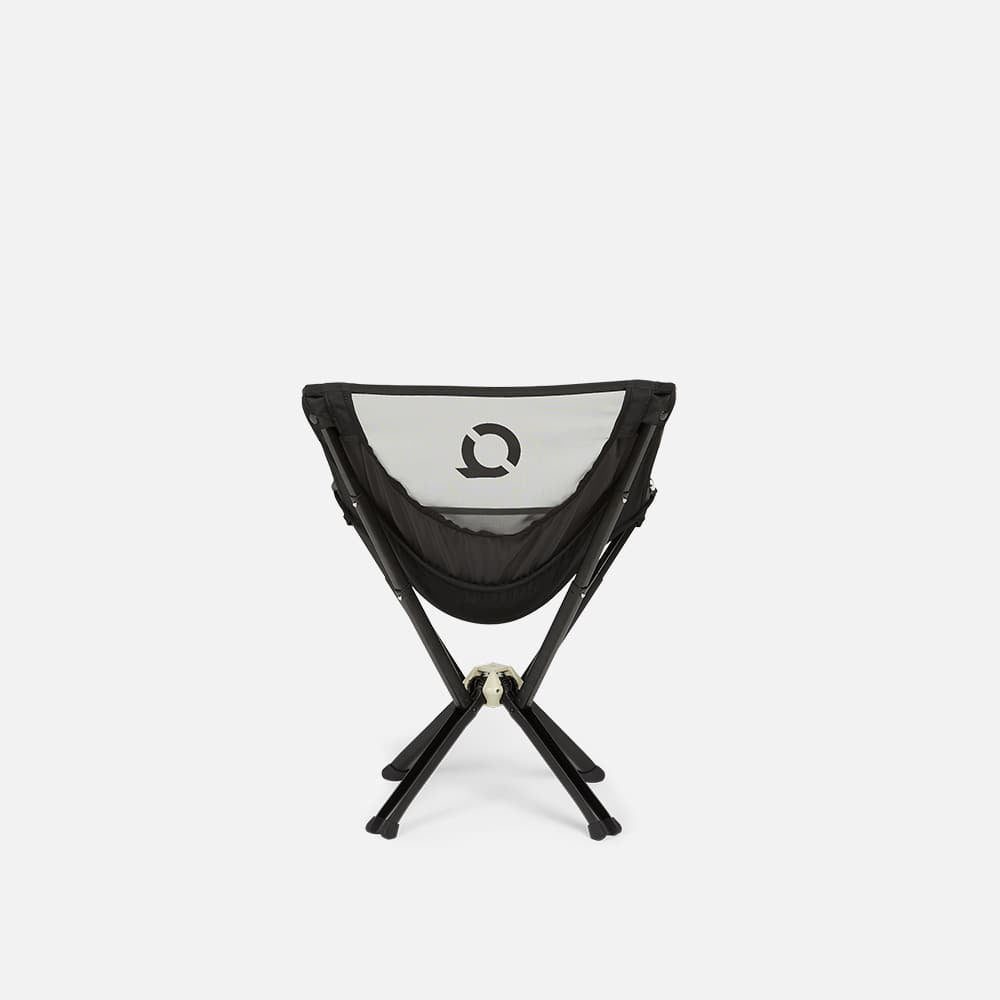 Back view of the CLIQ ClassiQ Chair in Onyx Black showing the mesh panel and CLIQ logo