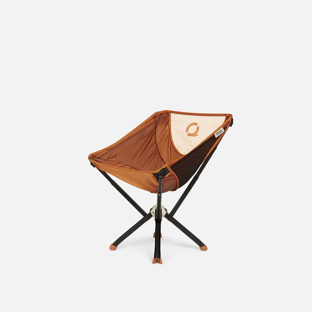 CLIQ ClassiQ Chair in Canyon Orange with a light mesh back, shown at an angle