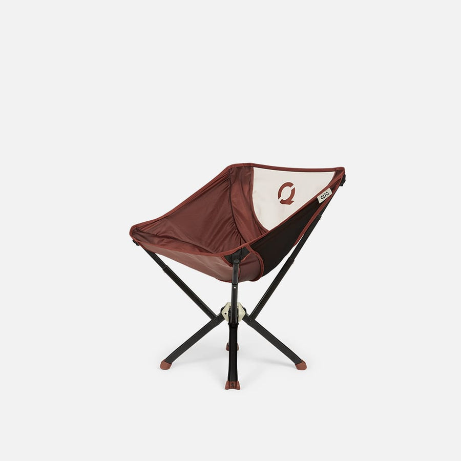 CLIQ ClassiQ Chair in Fired Brick with a light mesh back, shown at an angle