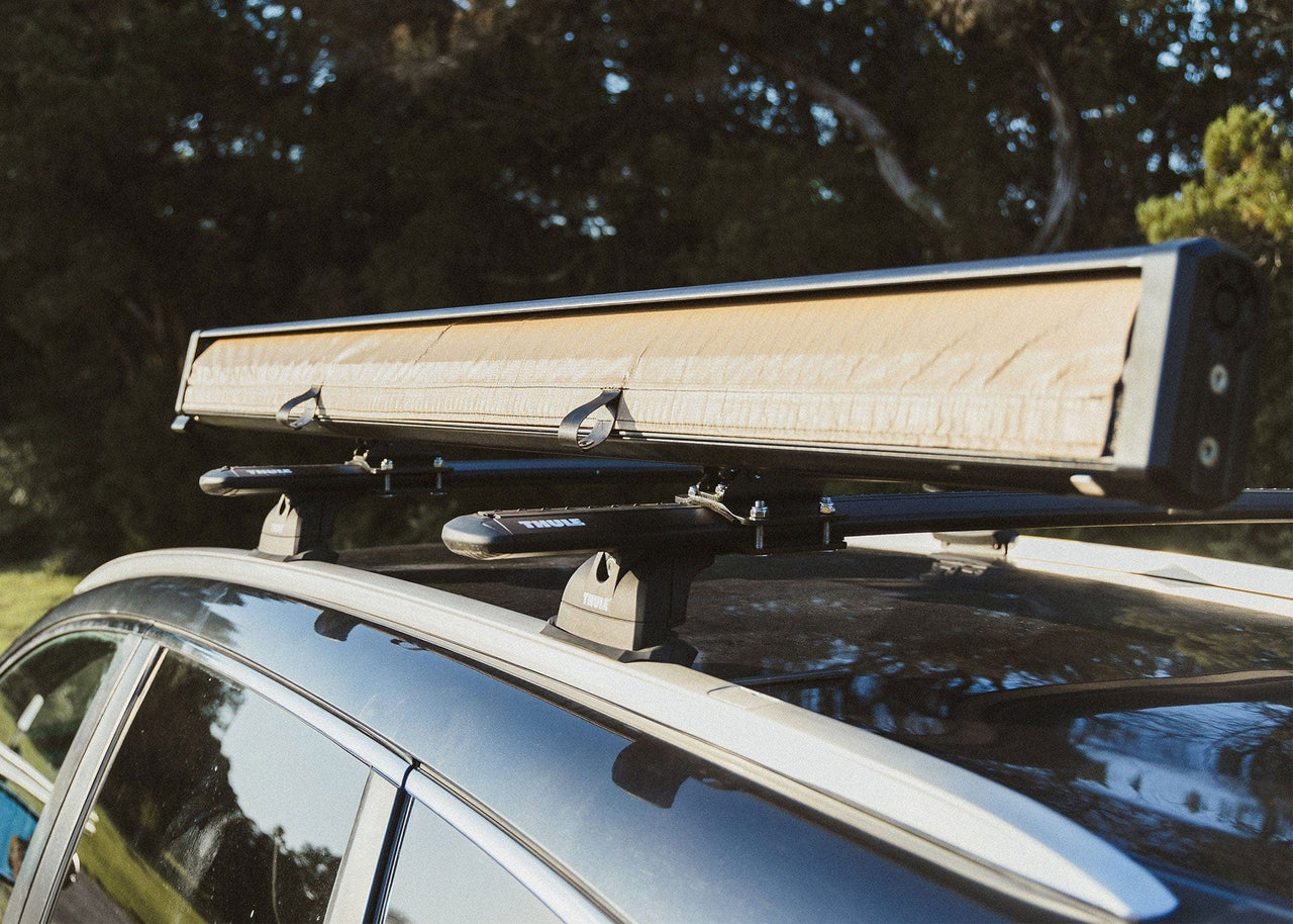 Kammok Vehicle Parts & Accessories Crosswing Outlet Installed on Roof of Car.