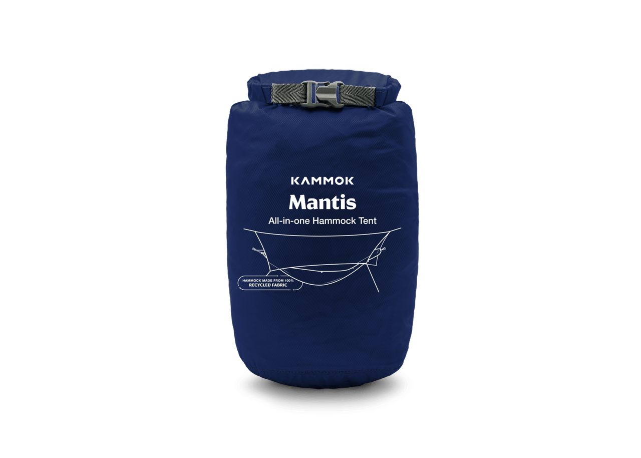 Studio Image of Kammok Hammock Tent Mantis in storage bag.