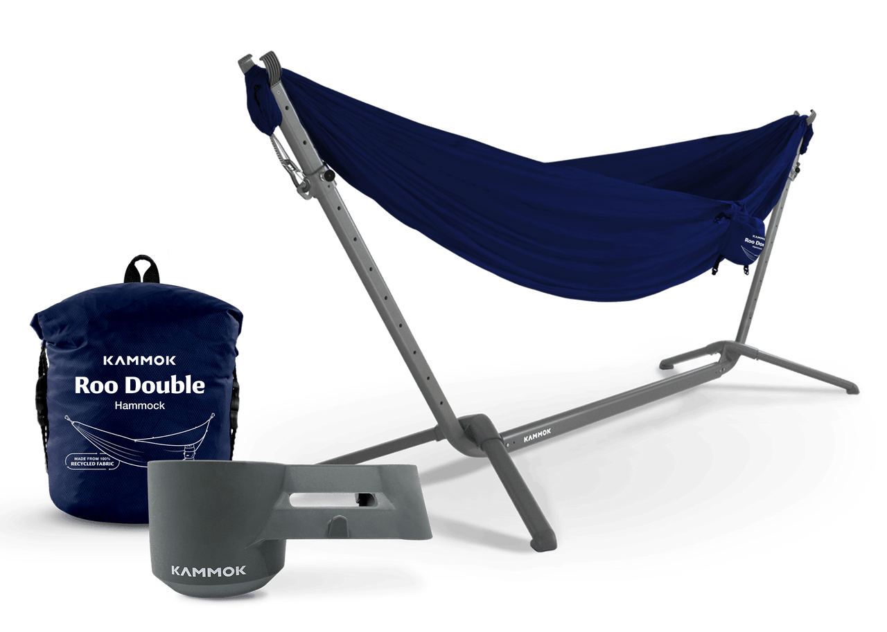 Kammok Bundle Swiftlet Hammock Stand Bundle Granite Gray / Midnight Blue