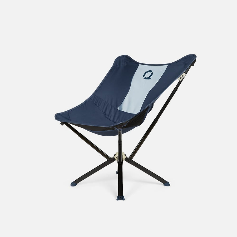 CLIQ MystiQ Lounge Chair in Gibraltar Blue with a light mesh back, shown at an angle